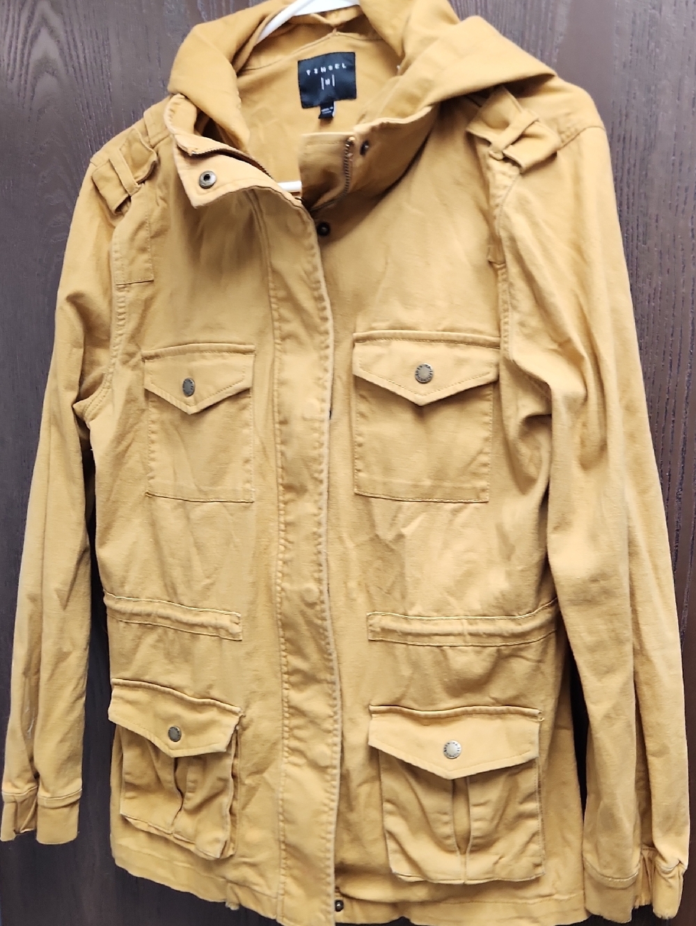 Tinsel Mustard Hooded Utility Jacket